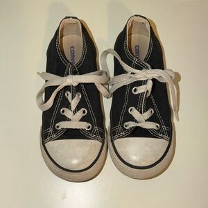Converse Kids Black Canvas Sneakers